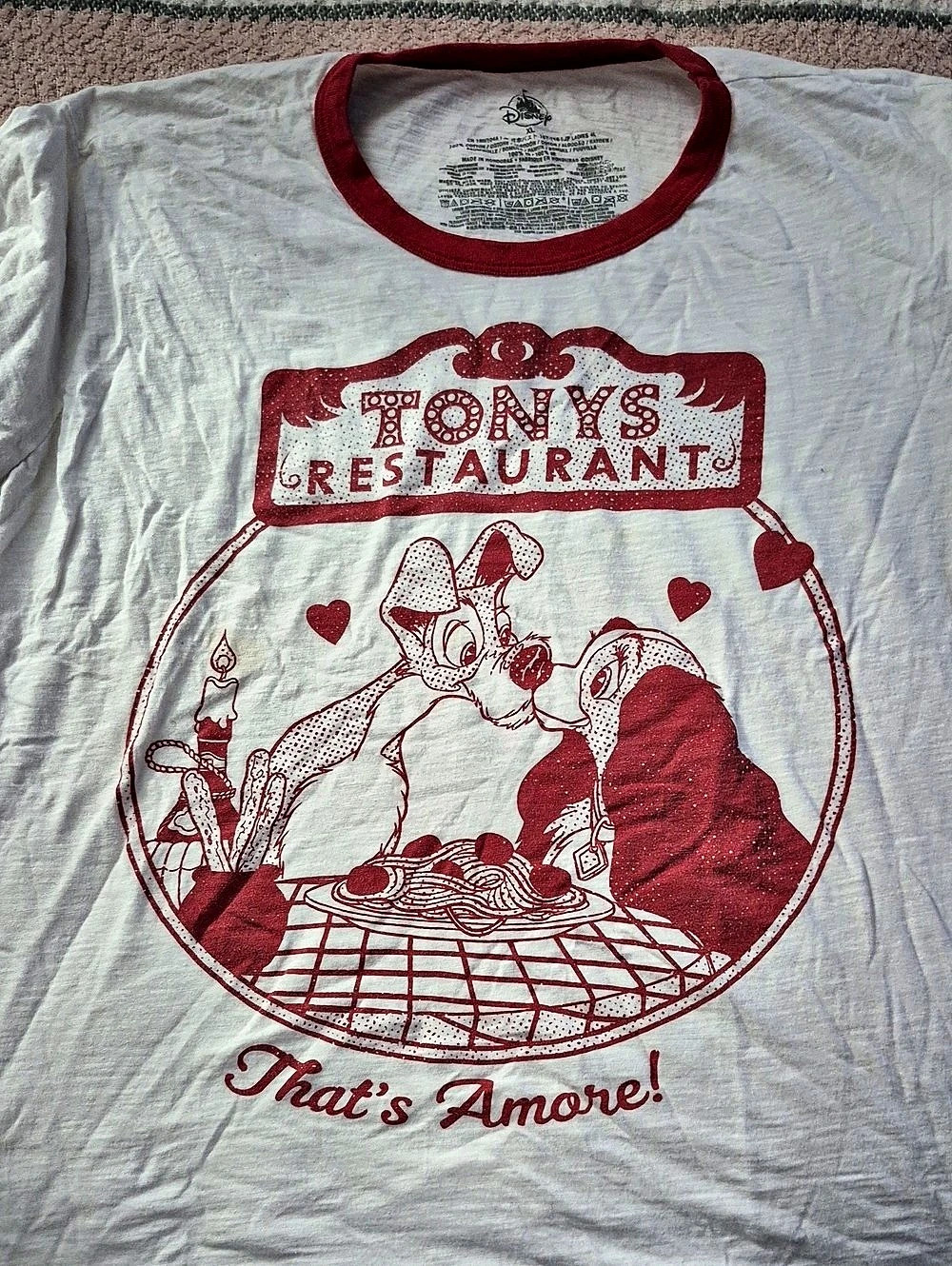 Disney Tony's Restaurant Ringer T-Shirt for Women – Lady and the Tramp
